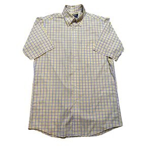 Men's IZOD Button Down Short-Sleeve Shirt - SMALL